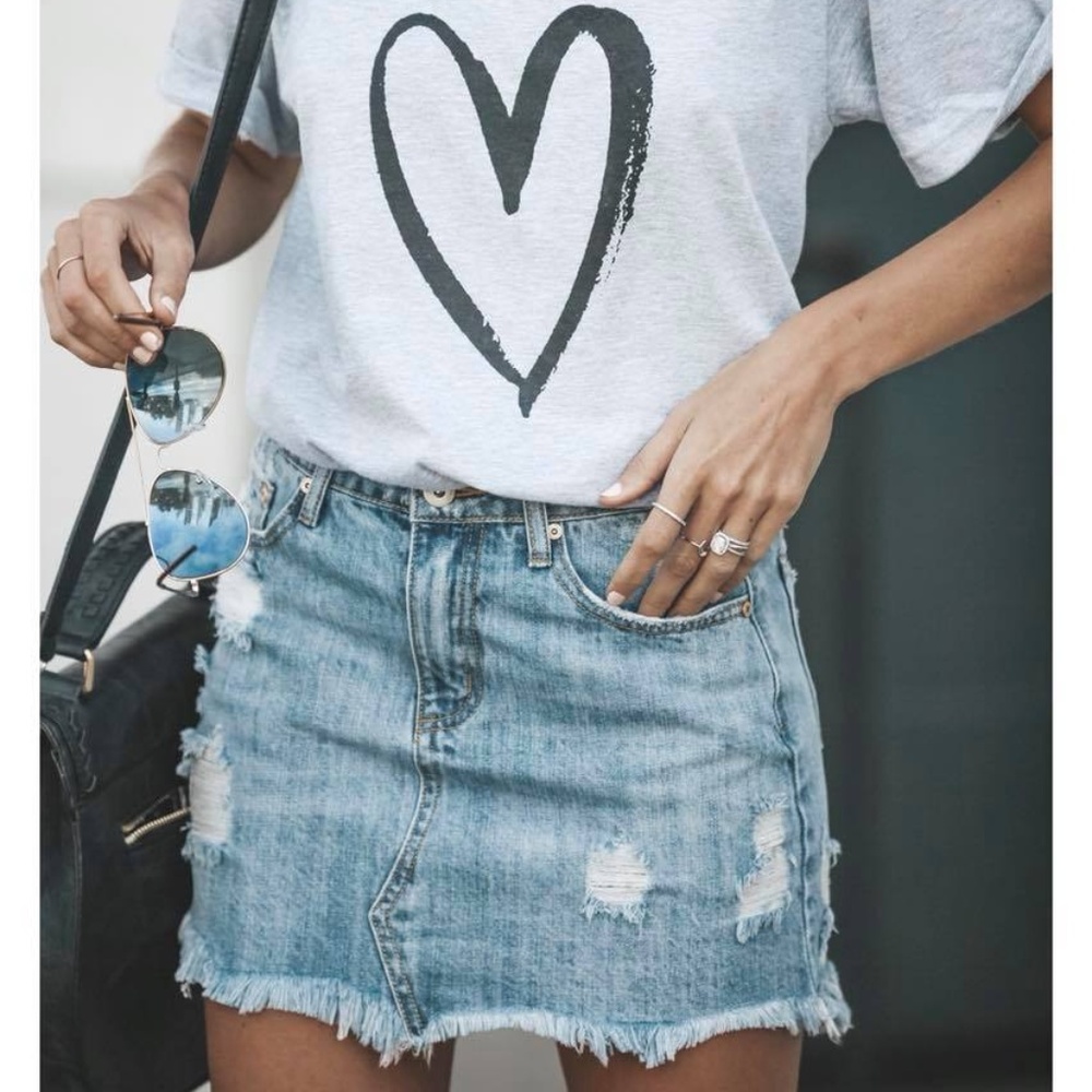 NEW WITH TAGS Boutique Jean Skirt